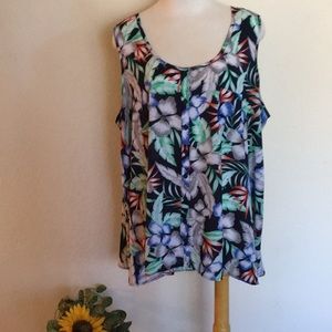 Woman Within Tropical Print Top 22/24W